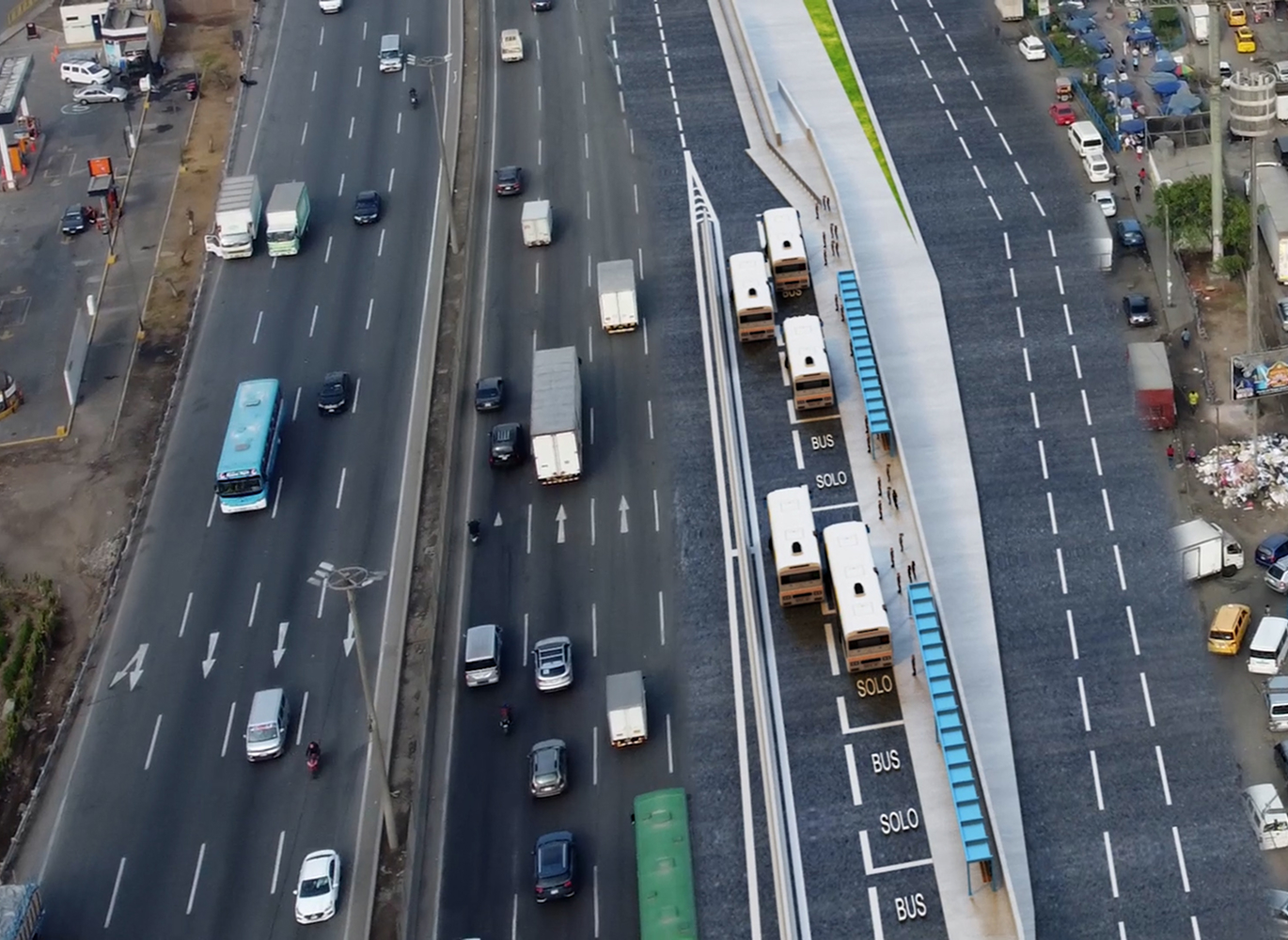 Paradero Puente Nuevo (sentido norte)